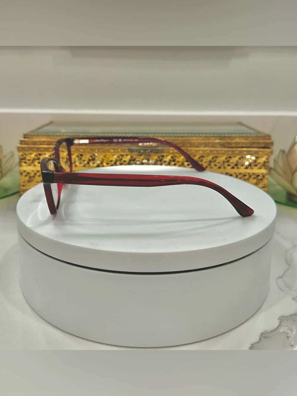 Salvatore Ferragamo SF2886 Vibrant Red Transparent Rx Eyeglass Frames EUC Italy